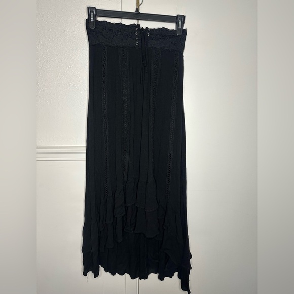 Shyanne Black High low Hippie Boho skirt size M - Picture 2 of 7